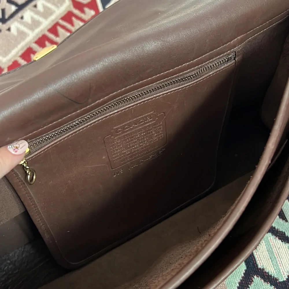 Vtg. Coach Morgan leather briefcase laptop bag